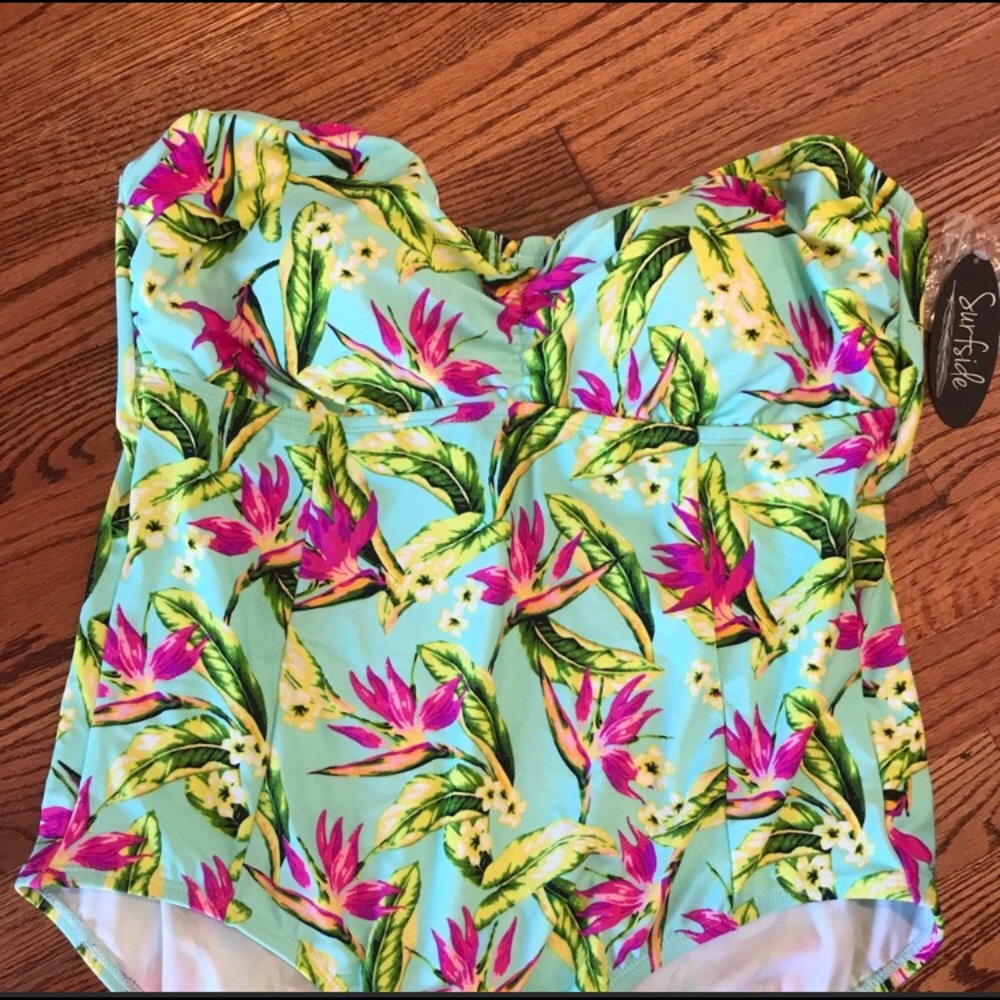 NWT Surfside 2X swimsuit with detachable straps